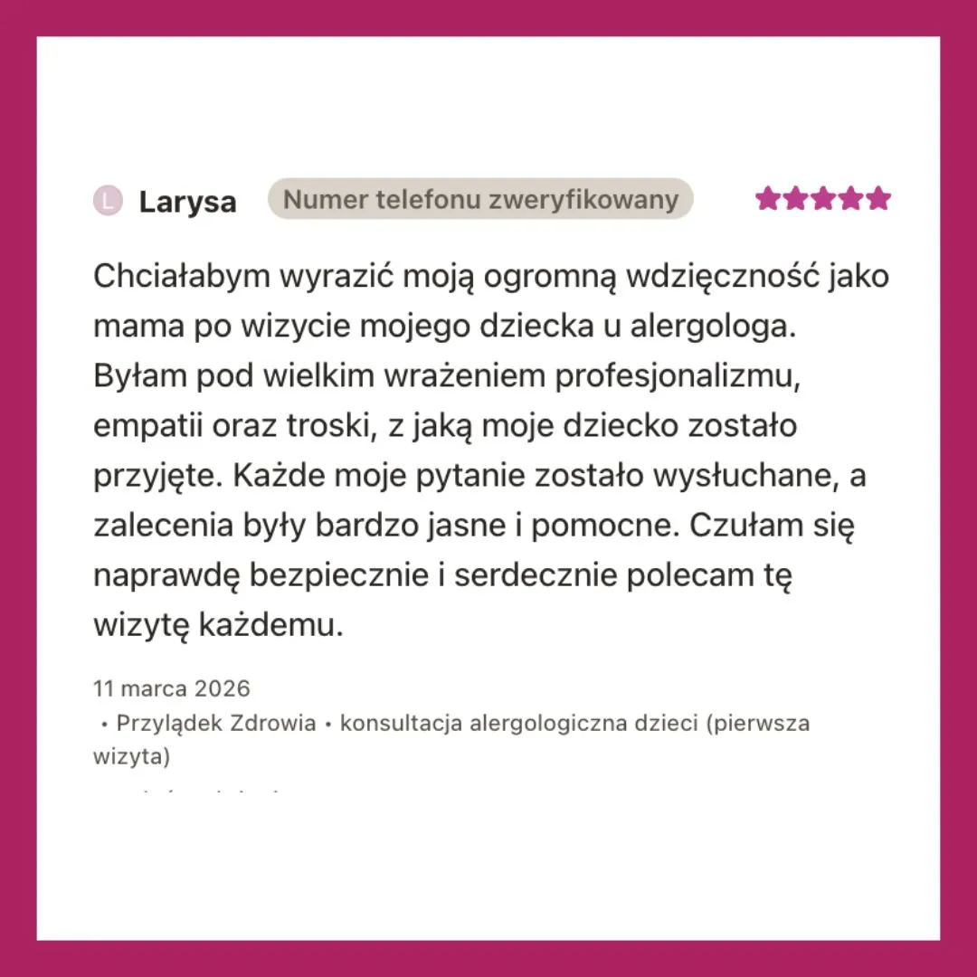 Izabela Tarczoń - alergolog i medycyna podróży w Krakowie - opinie pacjentów na temat leczenia w przychodni Przylądek Zdrowie