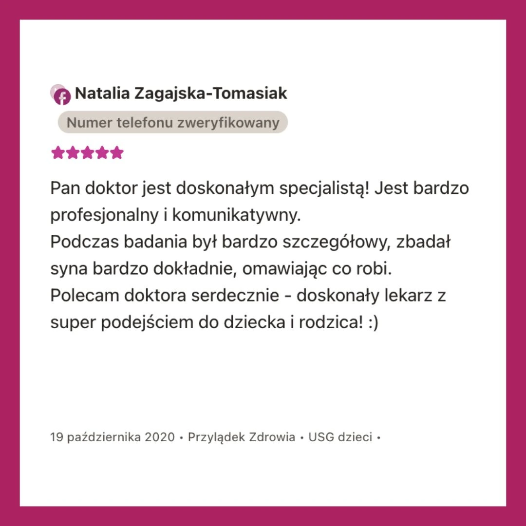 Dr Mateusz Jagła - pediatra, neonatolog, specjalista USG w Krakowie - opinie pacjentów na temat leczenia w przychodni Przylądek Zdrowie