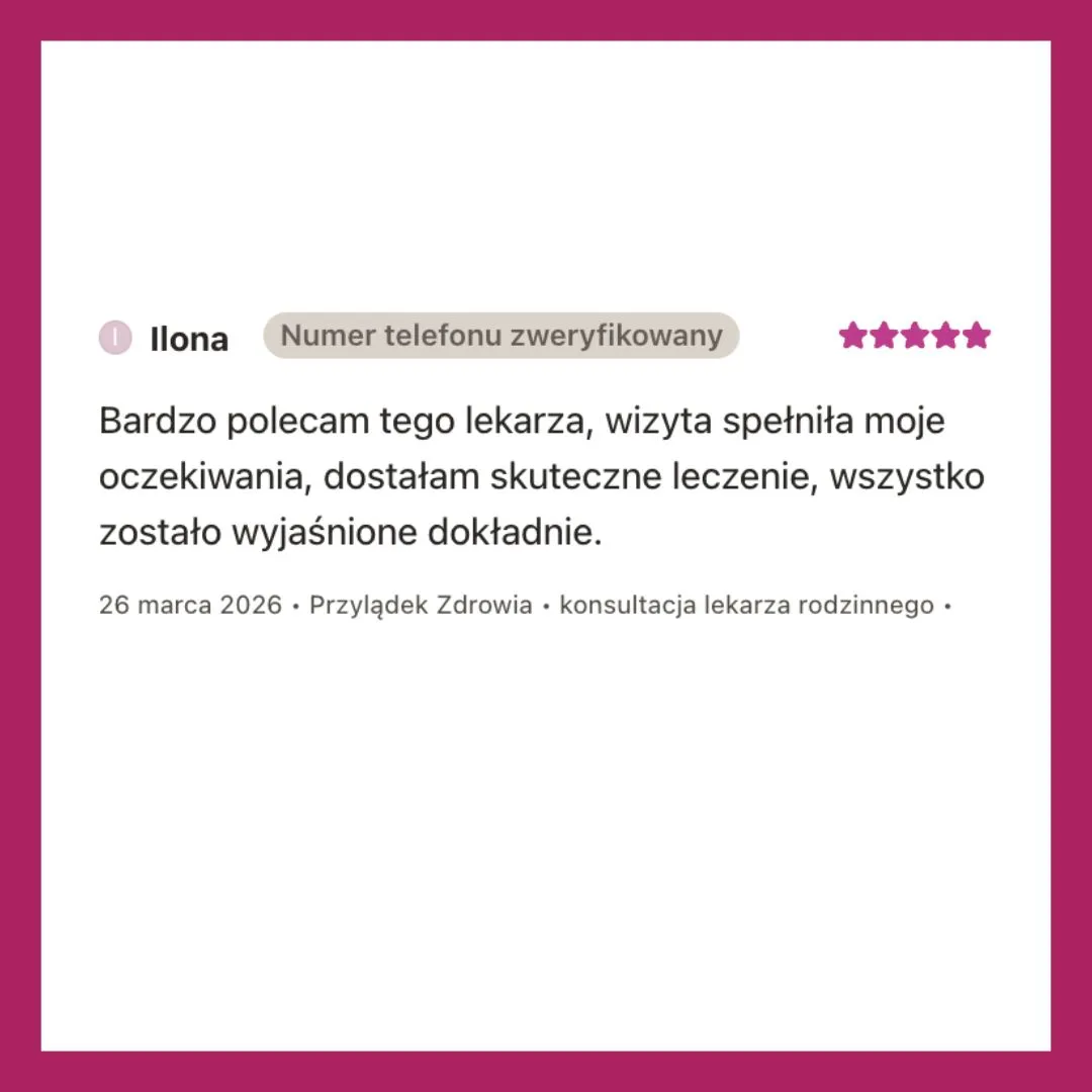 Lek. Mateusz Kistela - specjalista medycyny rodzinnej w Krakowie - opinie pacjentów na temat leczenia w przychodni Przylądek Zdrowie