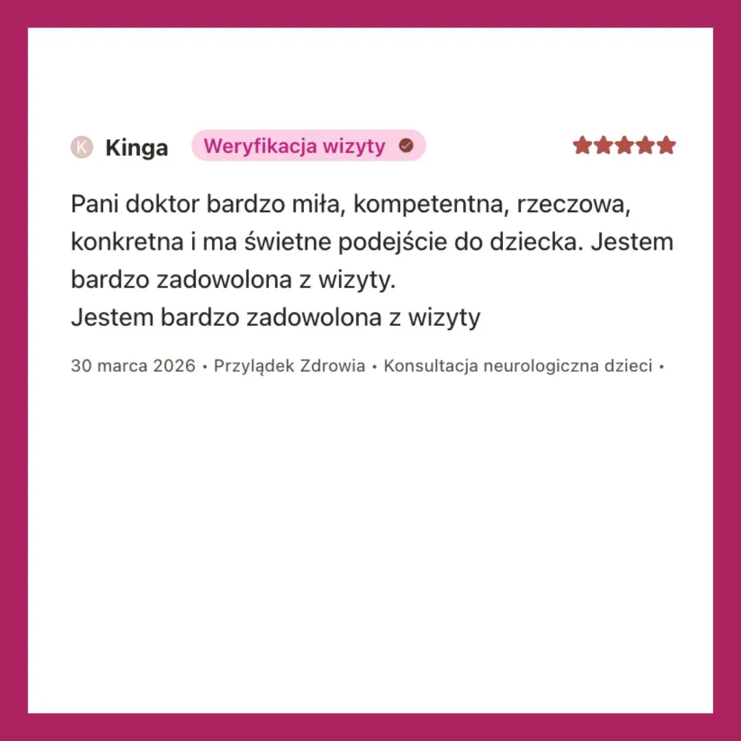Lek. Monika Marsik-Styrkosz - neurolog dziecięcy w Krakowie - opinie pacjentów na temat leczenia w przychodni Przylądek Zdrowie