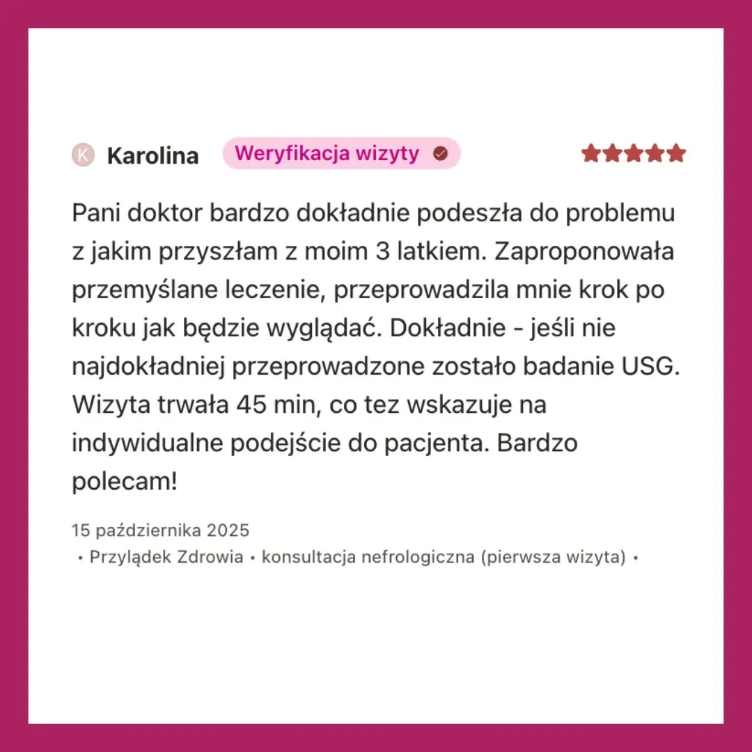Dr Monika Miklaszewska - nefrolog w Krakowie - opinie pacjentów na temat leczenia w przychodni Przylądek Zdrowie